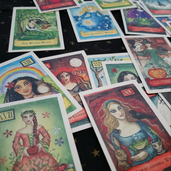 ๐โญ Good witch bad witch book & 52 card deck set